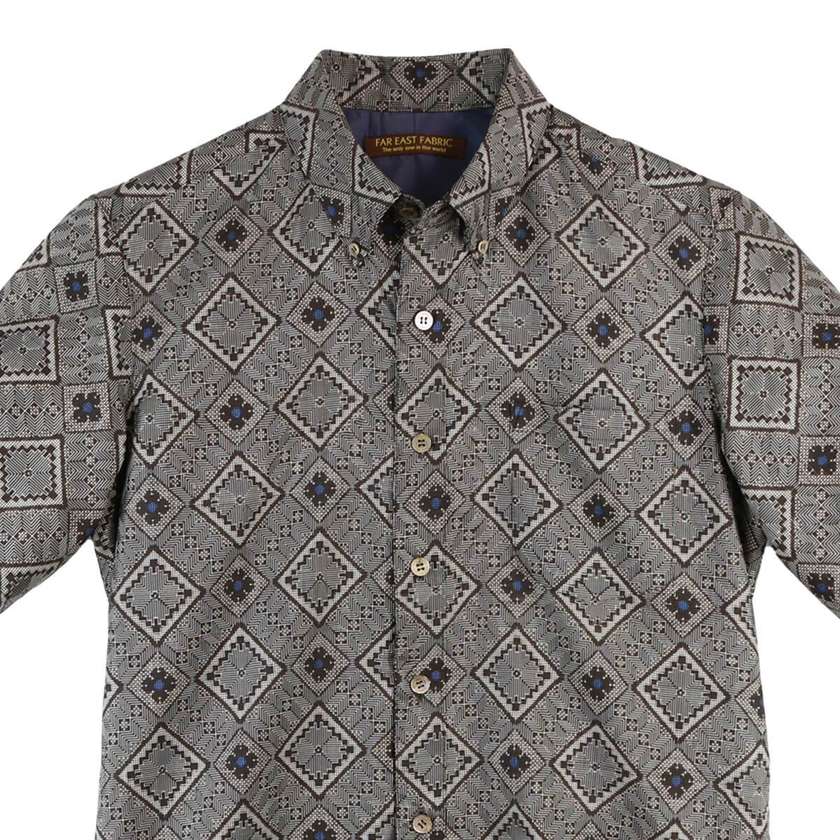 大島紬の着物アロハシャツ | FAR EAST FABRIC