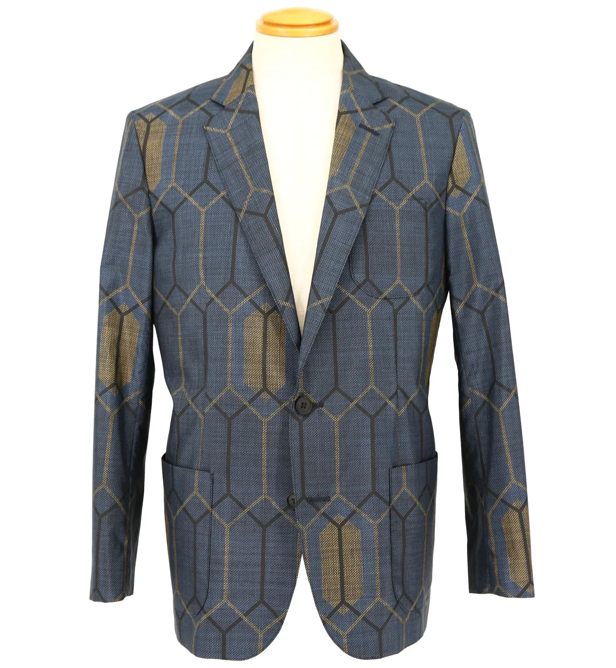 着物ジャケット ネイビー・亀甲柄 大島紬 L23-07|FAR EAST FABRIC 着物ジャケット ネイビー・亀甲柄 大島紬 L23-07|FAR EAST FABRIC