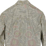 着物アロハシャツ 長袖 アイボリー・花柄 大島紬 L23-69