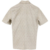 着物シャツ アイボリー・シンプルな文様 大島紬 L23-35