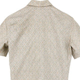 着物シャツ アイボリー・シンプルな文様 大島紬 L23-35