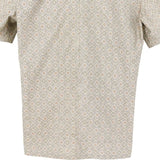 着物シャツ アイボリー・シンプルな文様 大島紬 L23-35