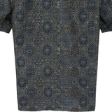 着物シャツ ブルーグレー・蜀江柄 大島紬 L23-67