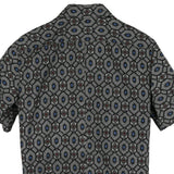 着物リメイクシャツ グレー・亀甲柄 大島紬 L26-03