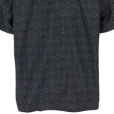 着物リメイクシャツ ネイビー・和柄 大島紬 XL26-03