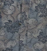 着物羽織コート・ガウン チャコールグレー・牡丹の花 23-1