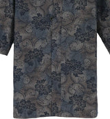 着物羽織コート・ガウン チャコールグレー・牡丹の花 23-1