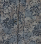 着物羽織コート・ガウン チャコールグレー・牡丹の花 23-1