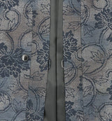 着物羽織コート・ガウン チャコールグレー・牡丹の花 23-1