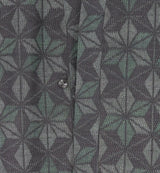 着物羽織コート・ガウン 深緑・麻の葉模様 23-2