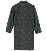 着物羽織コート・ガウン 深緑・麻の葉模様 23-2