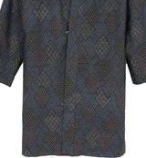 着物羽織コート・ガウン ネイビー・格子柄 23-4