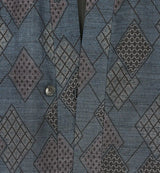 着物羽織コート・ガウン ネイビー・格子柄 23-4