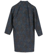 着物羽織コート・ガウン ネイビー・格子柄 23-4