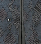 着物羽織コート・ガウン ネイビー・格子柄 23-4