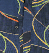 着物羽織コート・ガウン 濃紺・波模様 23-5