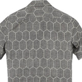 着物アロハシャツ グレー・亀甲柄 L22-29