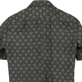 着物アロハシャツ ブラック・細かな文様 L22-42