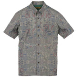 着物アロハシャツ グレー・和柄 L22-51