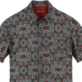 着物アロハシャツ グレー・和柄 L22-59