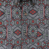 着物アロハシャツ グレー・和柄 L22-59