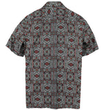 着物アロハシャツ グレー・和柄 L22-59