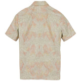 着物アロハシャツ アイボリー・樹木の柄 L22-91