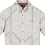 着物アロハシャツ ホワイト・亀甲模様 L22-144