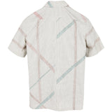 着物アロハシャツ ホワイト・亀甲模様 L22-144