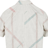 着物アロハシャツ ホワイト・亀甲模様 L22-144