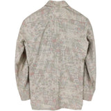 着物シャツ 長袖 アイボリー・風景模様 大島紬 L23-14