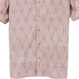 着物アロハシャツ 淡いピンク・立涌模様 XL22-95