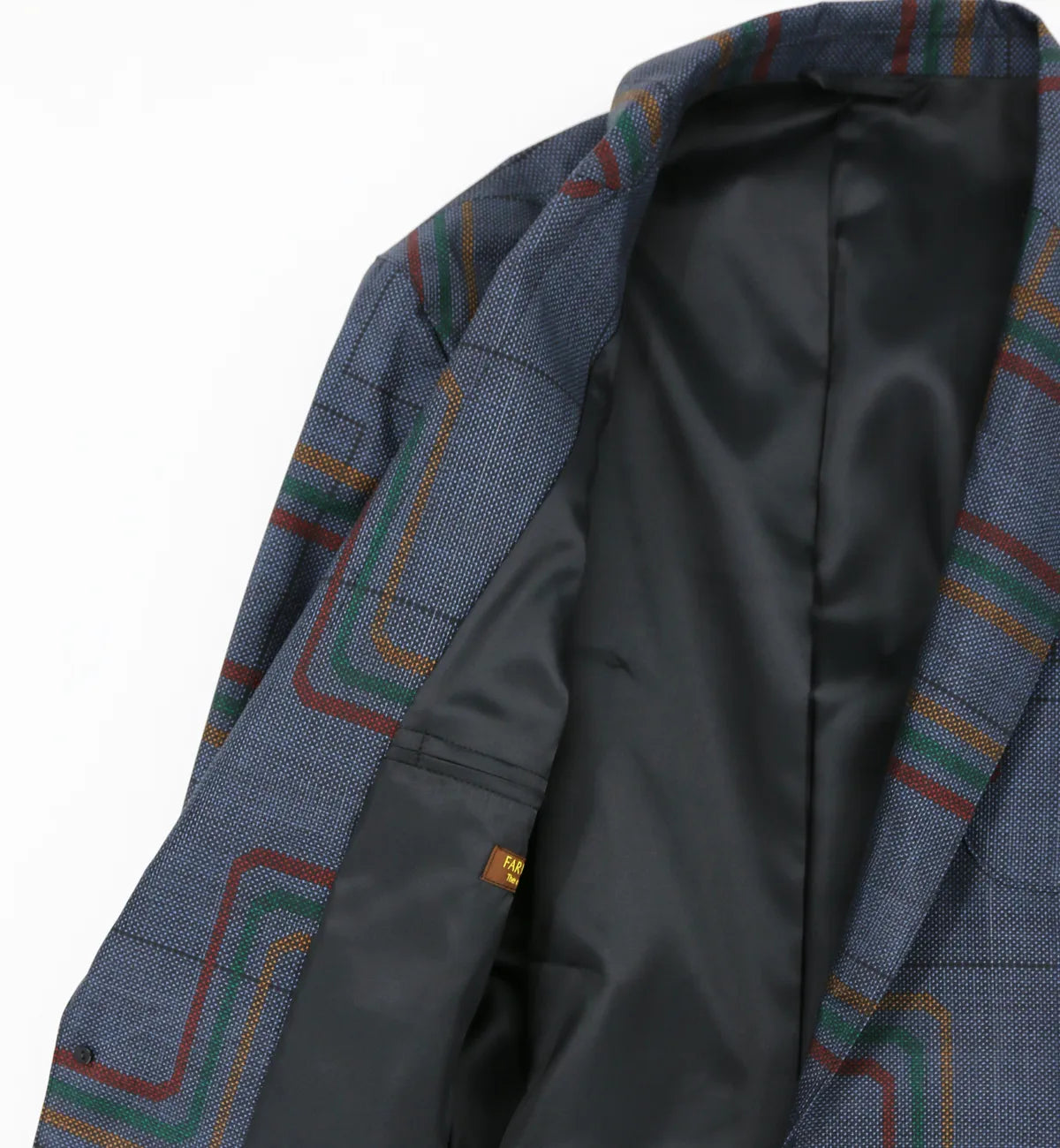着物ジャケット ネイビー・線模様 大島紬 XL23-03|FAR EAST FABRIC 着物ジャケット ネイビー・線模様 大島紬 XL23-03|FAR EAST FABRIC