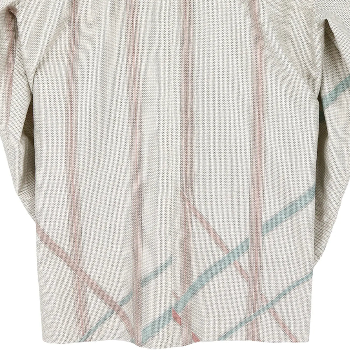 着物シャツ 長袖 白・亀甲柄 大島紬 L23-68｜FAR EAST FABRIC