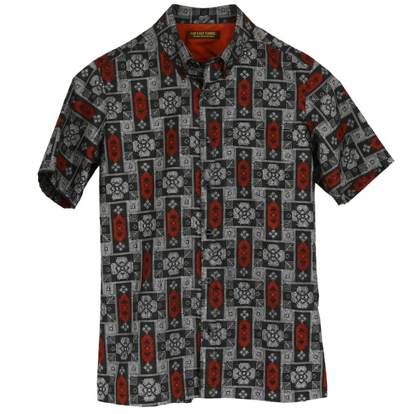 大島紬の着物アロハシャツ | FAR EAST FABRIC